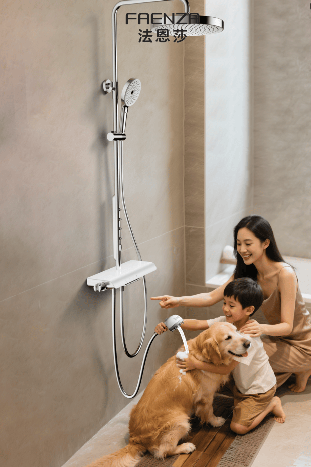 一線衛浴品牌法恩莎衛浴推出E650淋浴花灑，滿足全家人沐浴需求
