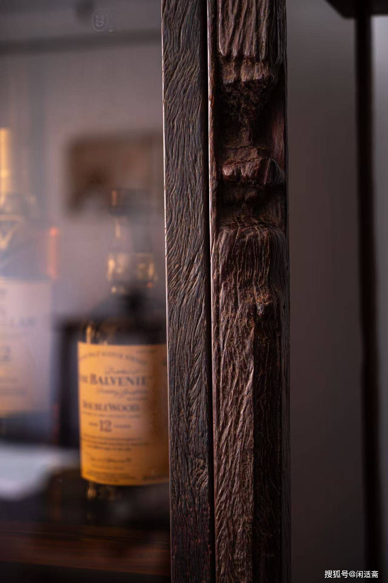 原創收藏時光的藝術 | 印度小葉紫檀原皮殼圓角酒櫃