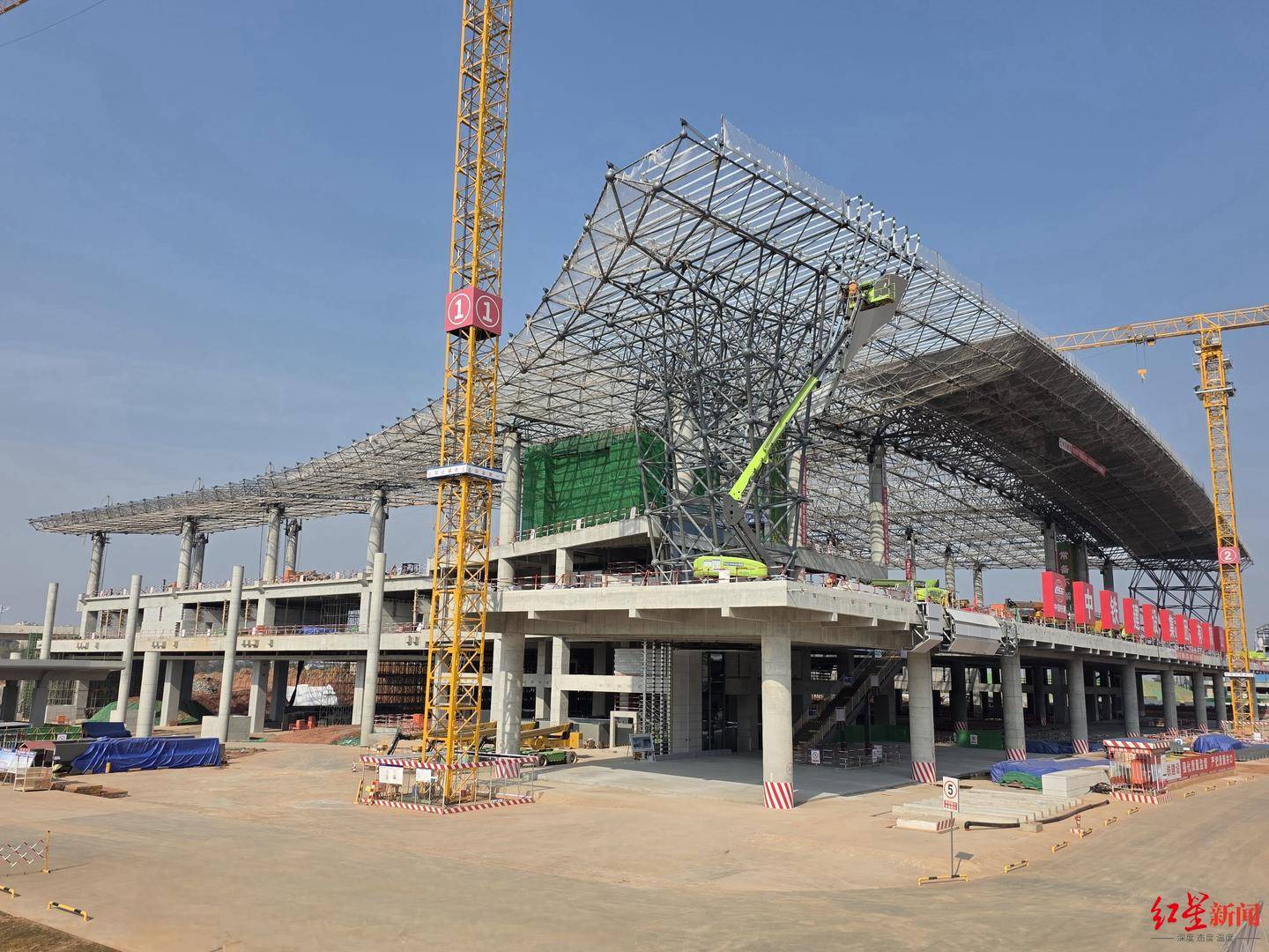 建設加速！成都十陵南站整體施工已進入裝修階段